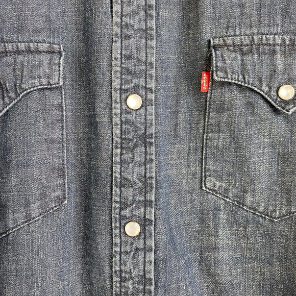 LEVI Dark Denim Shirt - Picture 4 of 9